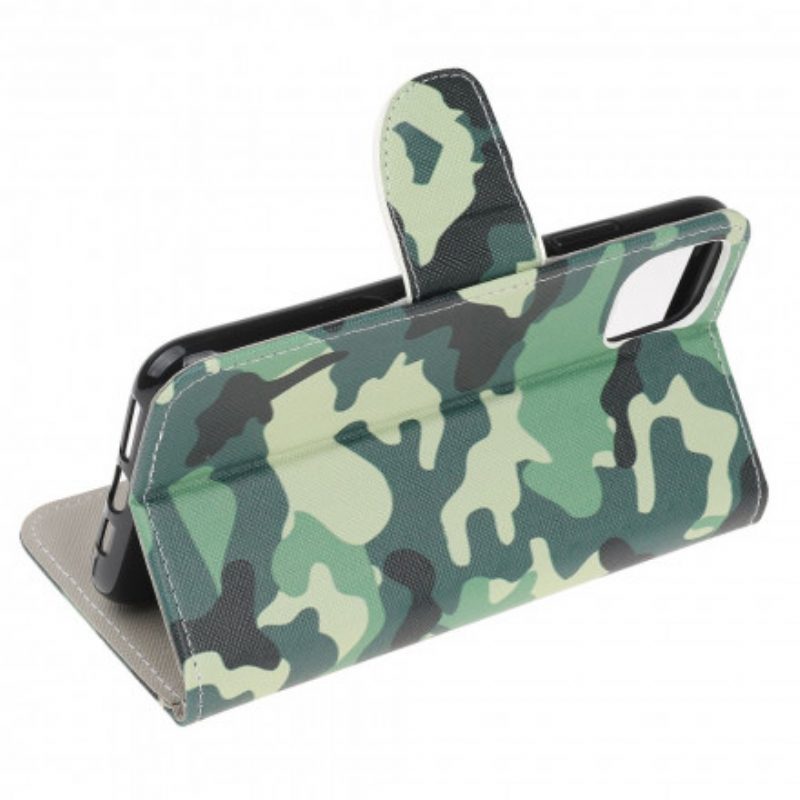 Leren Hoesje voor Xiaomi Mi 11 Lite 4G / 5G / 5G NE Camouflage