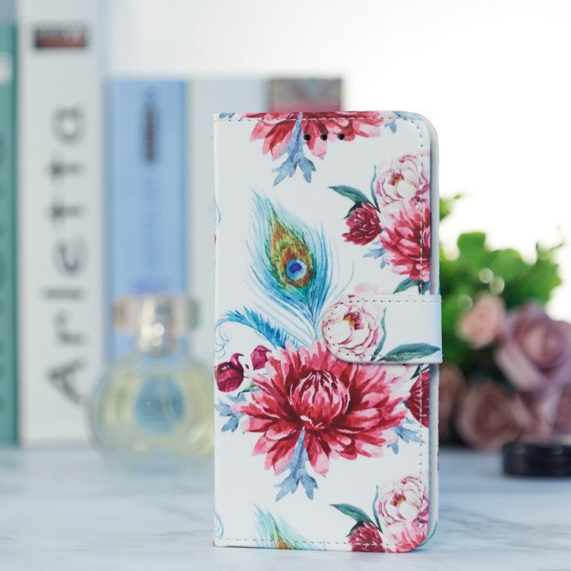 Leren Hoesje voor Xiaomi Mi 11 Lite 4G / 5G / 5G NE Intense Bloemen