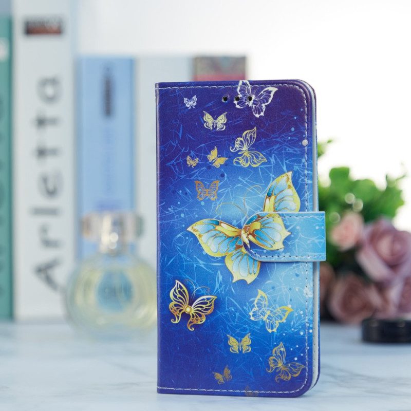 Leren Hoesje voor Xiaomi Mi 11 Lite 4G / 5G / 5G NE Vlucht Van Vlinders