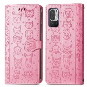 Flip Case voor Poco M3 Pro 5G Geanimeerde Dieren