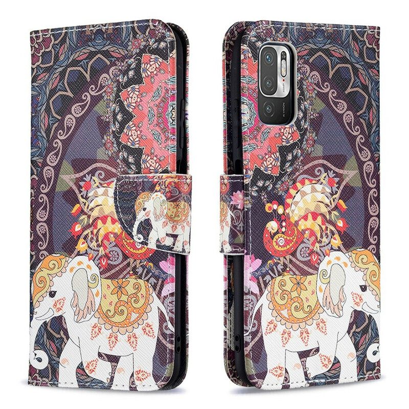 Folio-hoesje voor Poco M3 Pro 5G Indische Olifant