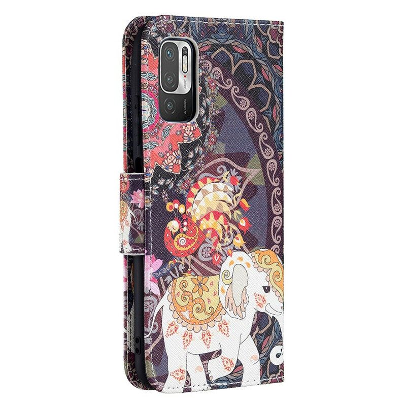 Folio-hoesje voor Poco M3 Pro 5G Indische Olifant