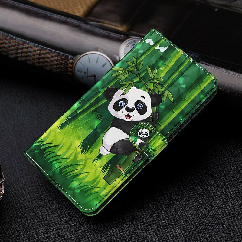 Folio-hoesje voor Poco M3 Pro 5G Panda En Bamboe