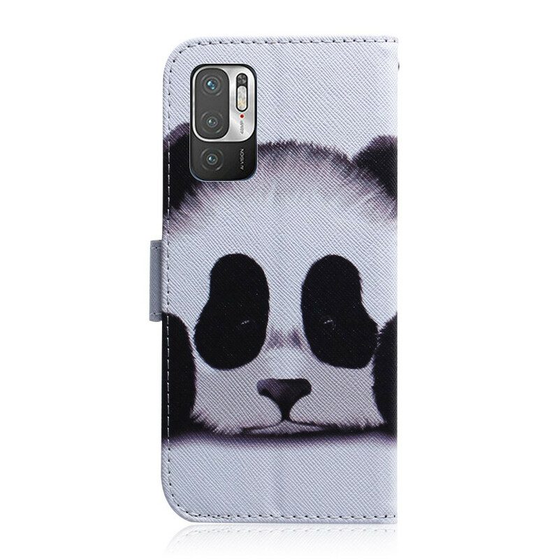 Folio-hoesje voor Poco M3 Pro 5G Panda Gezicht