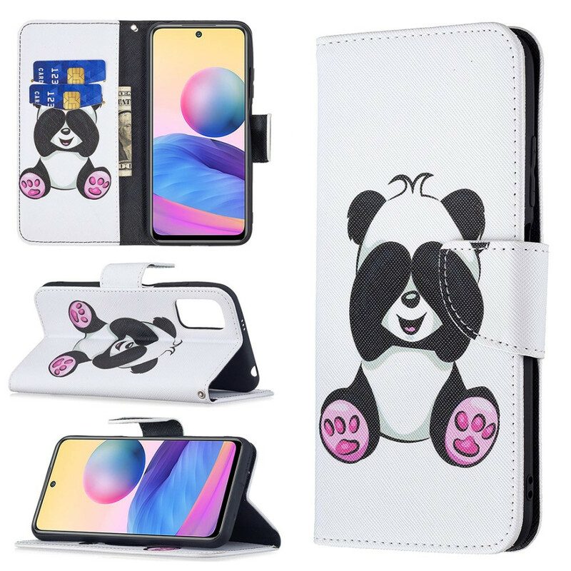 Folio-hoesje voor Poco M3 Pro 5G Panda-plezier