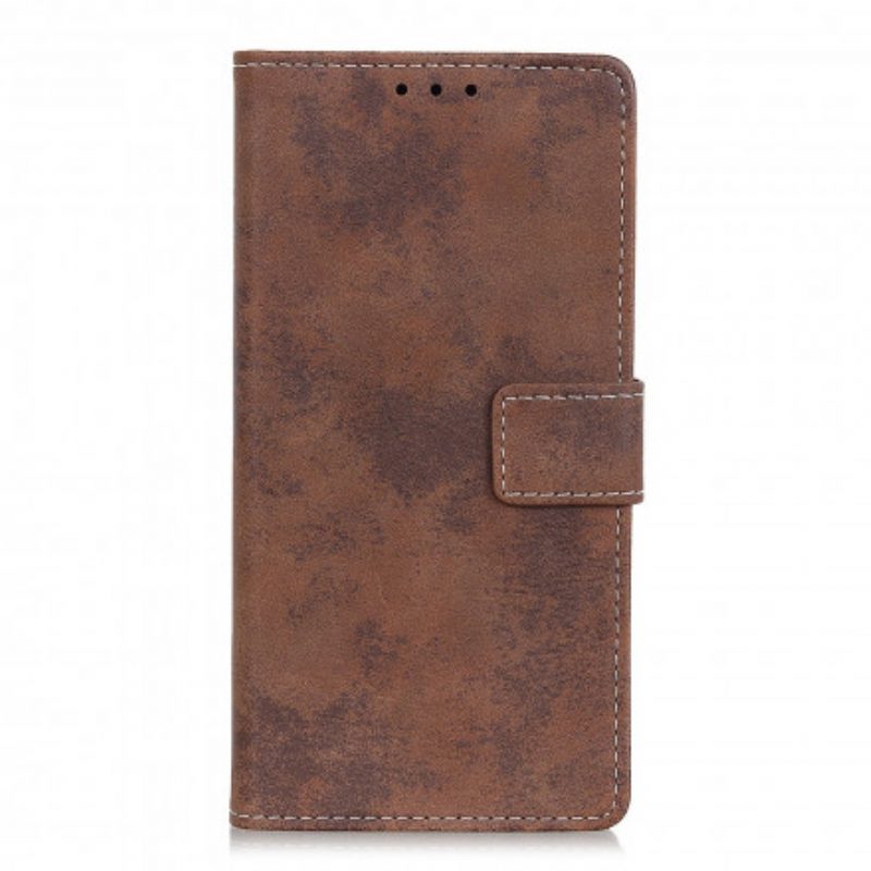 Folio-hoesje voor Poco M3 Pro 5G Vintage Leereffect