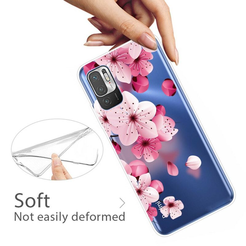 Hoesje voor Poco M3 Pro 5G Kleine Roze Bloemen