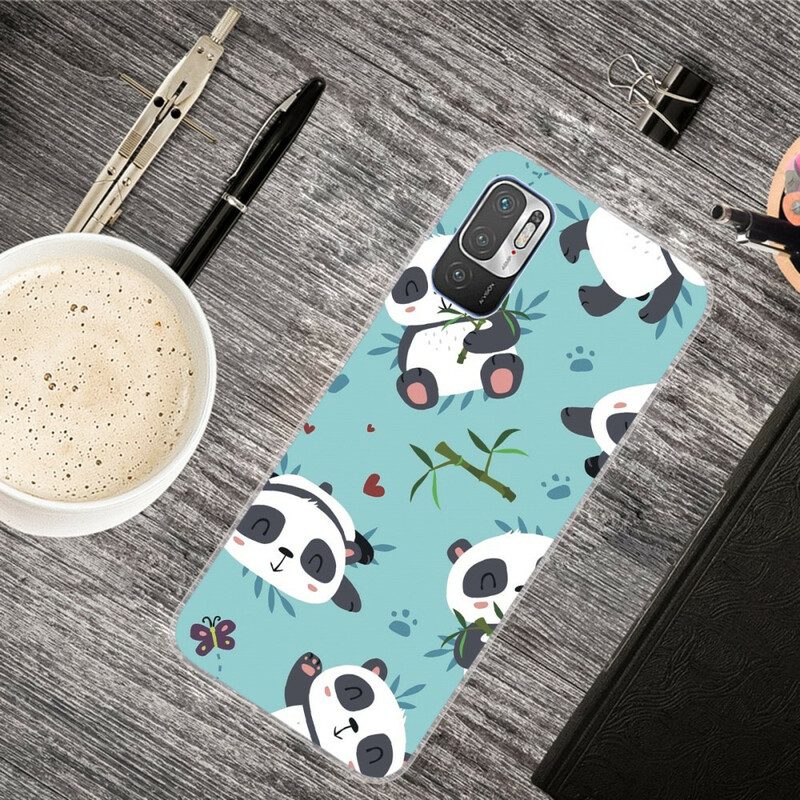 Hoesje voor Poco M3 Pro 5G Stelletje Panda's