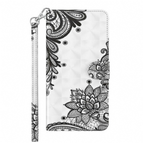 Leren Hoesje voor Poco M3 Pro 5G Chique Kant