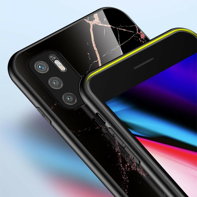 Telefoonhoesje voor Poco M3 Pro 5G Marmeren Kleuren Gehard Glas