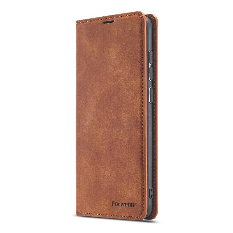 Bescherming Hoesje voor Xiaomi Redmi Note 9 Folio-hoesje Forwenw Ledereffect