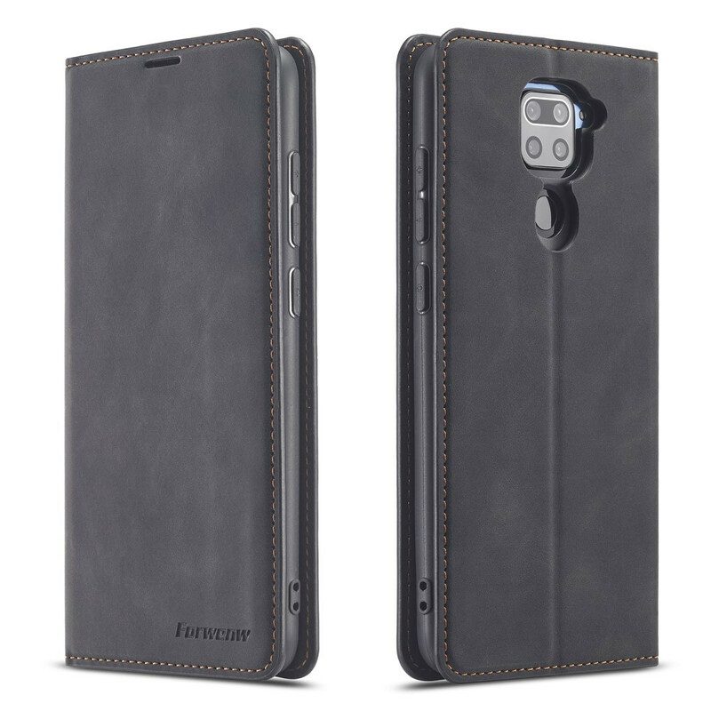 Bescherming Hoesje voor Xiaomi Redmi Note 9 Folio-hoesje Forwenw Ledereffect