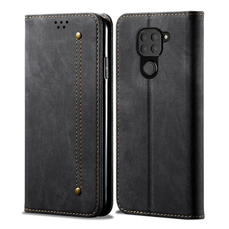 Bescherming Hoesje voor Xiaomi Redmi Note 9 Folio-hoesje Spijkerstof