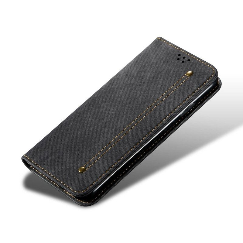 Bescherming Hoesje voor Xiaomi Redmi Note 9 Folio-hoesje Spijkerstof