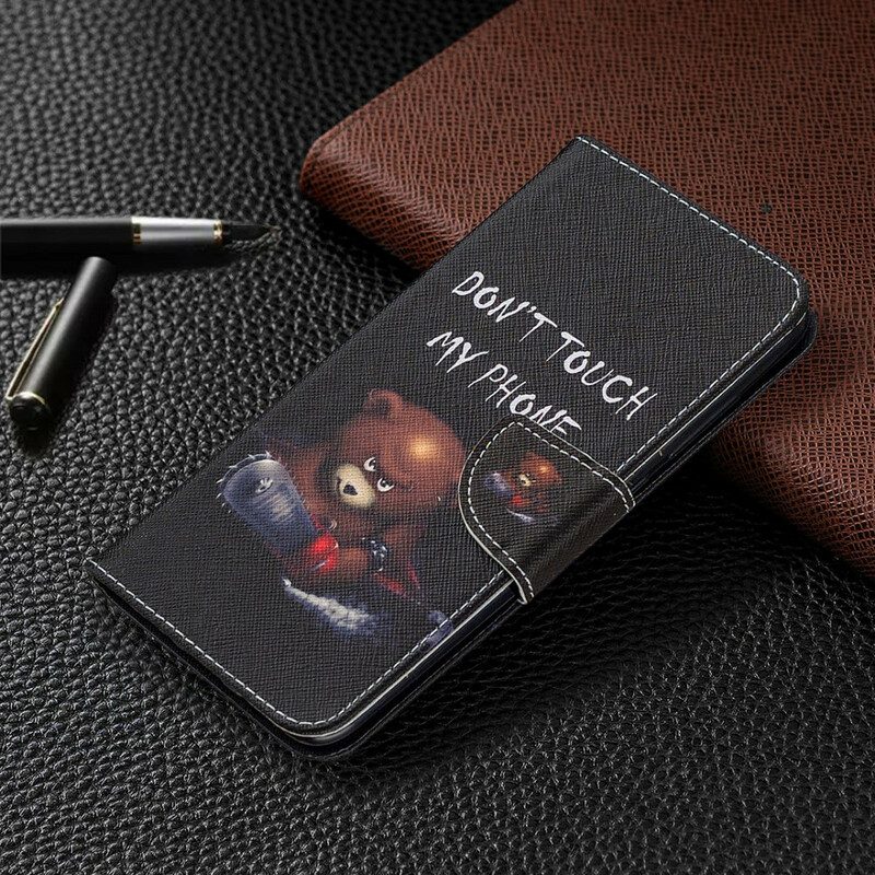 Folio-hoesje voor Xiaomi Redmi Note 9 Gevaarlijke Beer