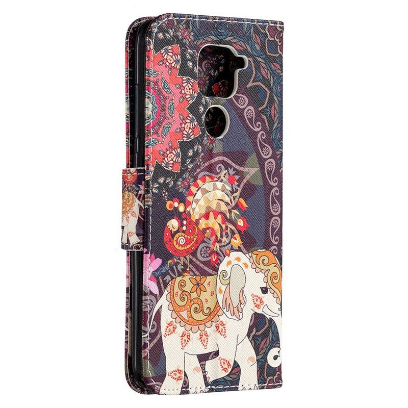 Folio-hoesje voor Xiaomi Redmi Note 9 Indische Olifanten