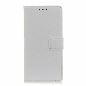 Folio-hoesje voor Xiaomi Redmi Note 9 Litchi-naden Met Leereffect