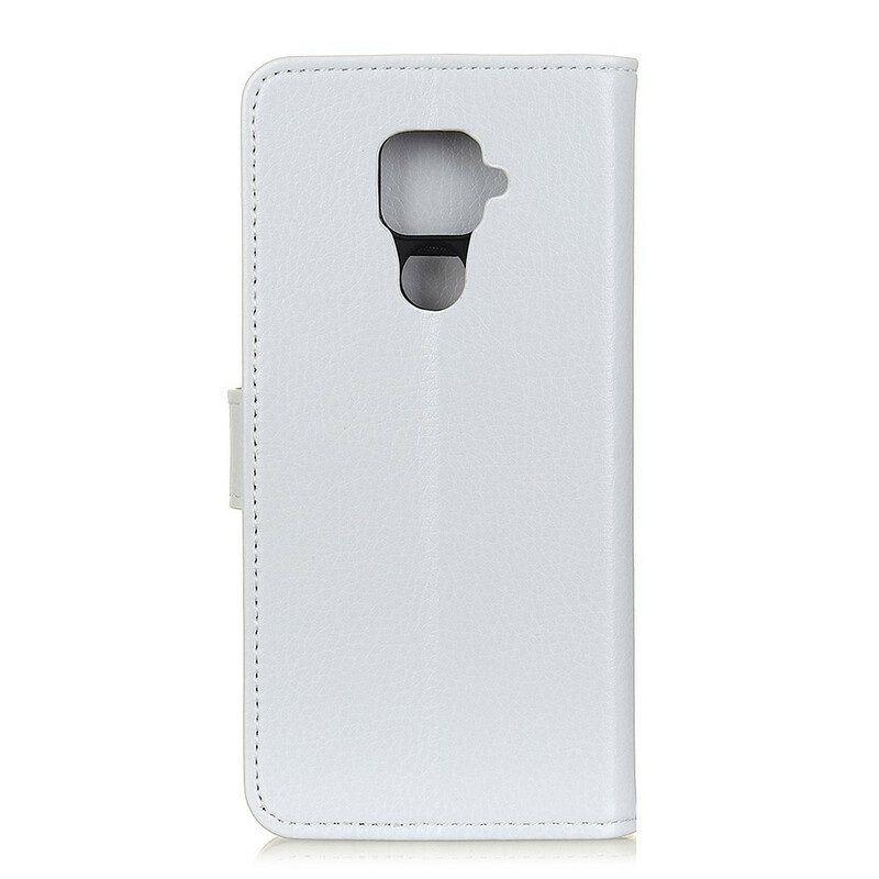 Folio-hoesje voor Xiaomi Redmi Note 9 Litchi-naden Met Leereffect