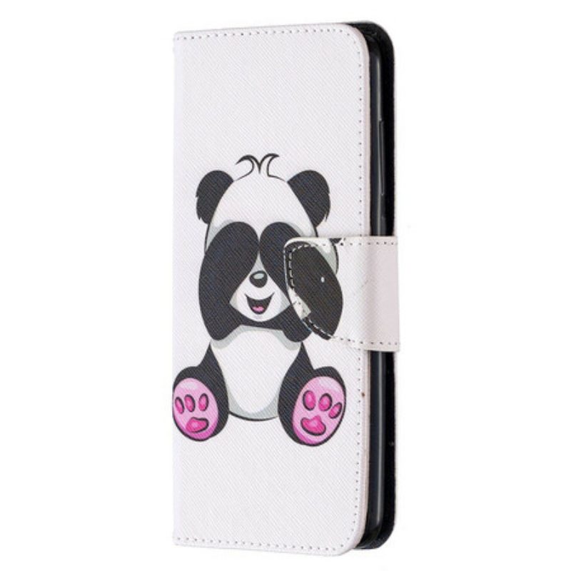 Folio-hoesje voor Xiaomi Redmi Note 9 Panda-plezier