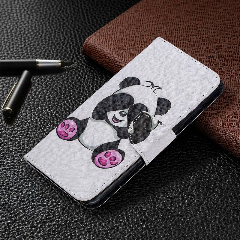 Folio-hoesje voor Xiaomi Redmi Note 9 Panda-plezier