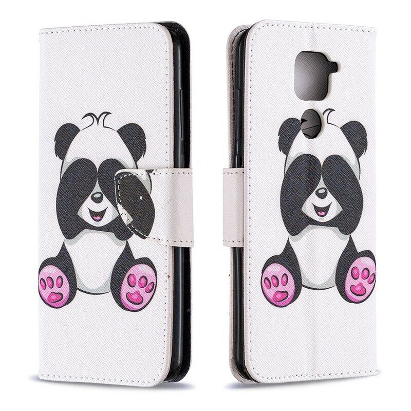 Folio-hoesje voor Xiaomi Redmi Note 9 Panda-plezier