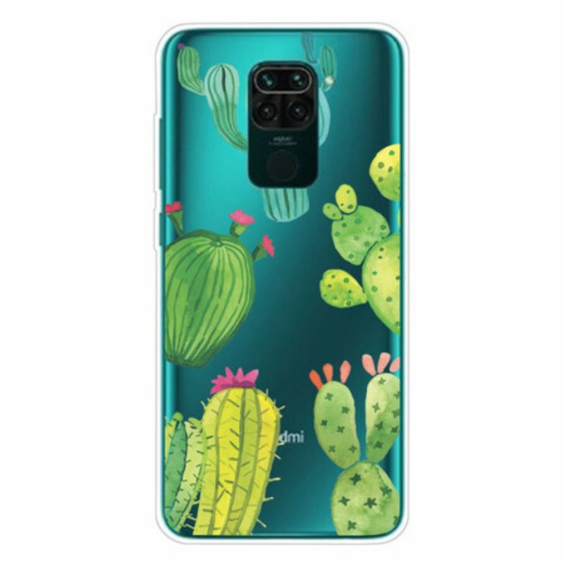 Hoesje voor Xiaomi Redmi Note 9 Aquarel Cactussen