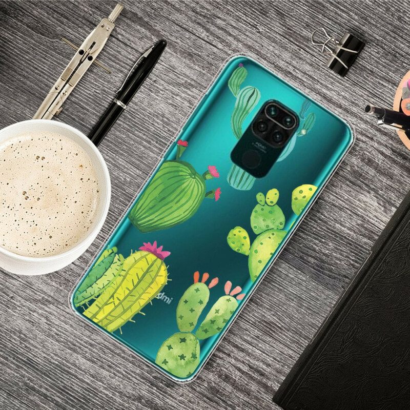 Hoesje voor Xiaomi Redmi Note 9 Aquarel Cactussen