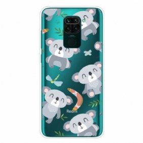 Hoesje voor Xiaomi Redmi Note 9 Kleine Grijze Panda's