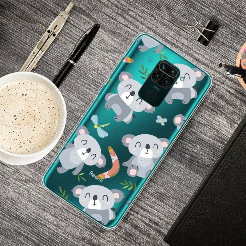 Hoesje voor Xiaomi Redmi Note 9 Kleine Grijze Panda's