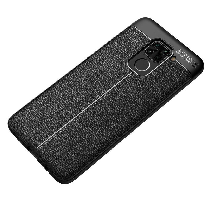 Hoesje voor Xiaomi Redmi Note 9 Ledereffect Litchi Dubbele Lijn