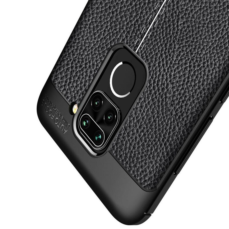 Hoesje voor Xiaomi Redmi Note 9 Ledereffect Litchi Dubbele Lijn