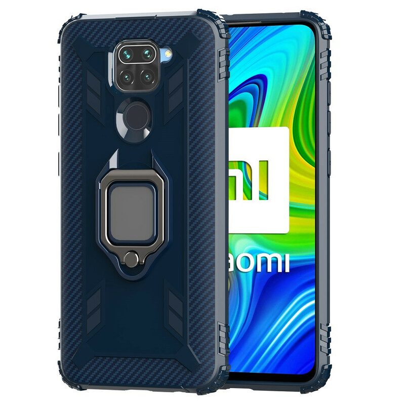 Hoesje voor Xiaomi Redmi Note 9 Ring En Koolstofvezel