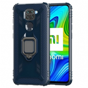 Hoesje voor Xiaomi Redmi Note 9 Ring En Koolstofvezel