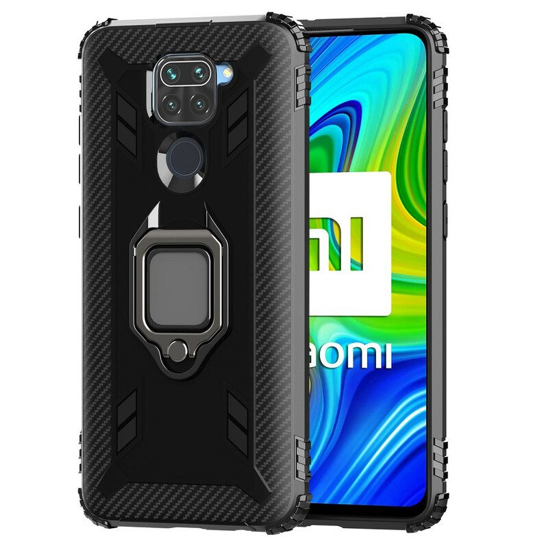 Hoesje voor Xiaomi Redmi Note 9 Ring En Koolstofvezel