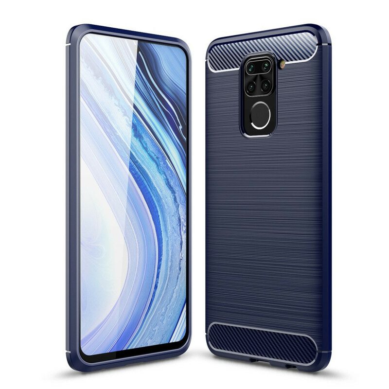 Telefoonhoesje voor Xiaomi Redmi Note 9 Geborstelde Koolstofvezel