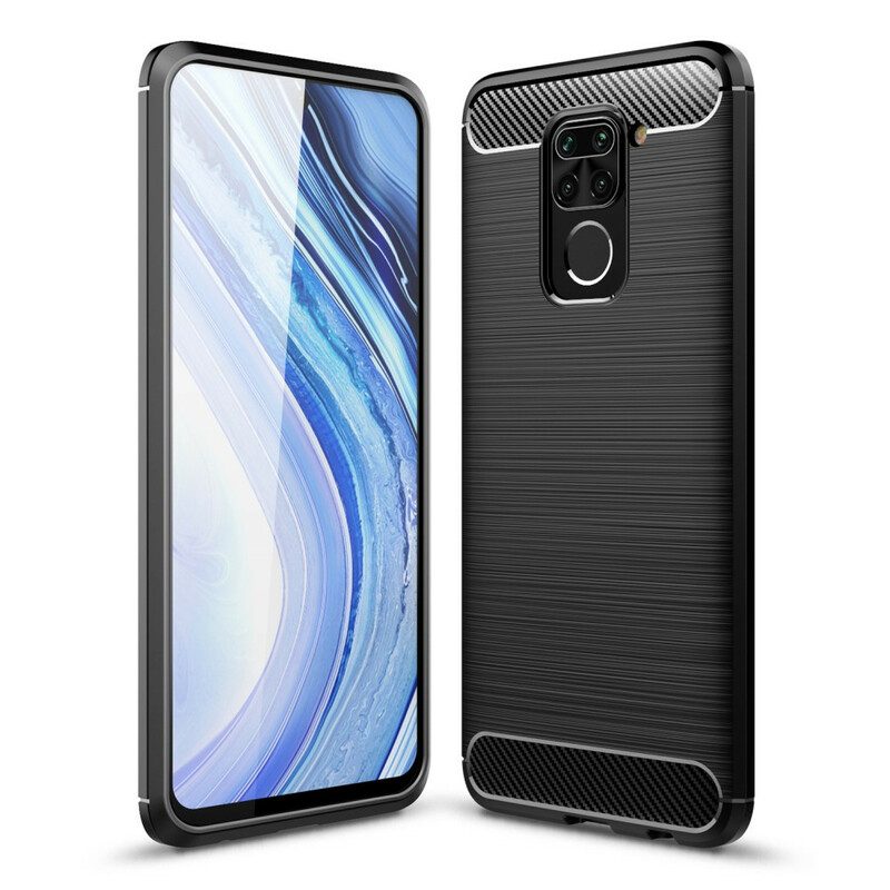 Telefoonhoesje voor Xiaomi Redmi Note 9 Geborstelde Koolstofvezel