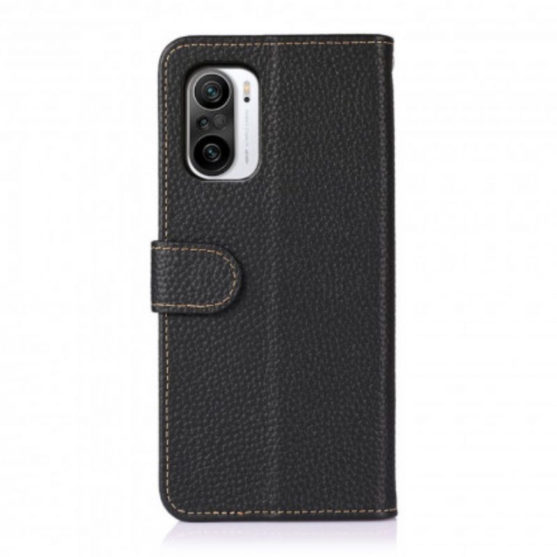 Flip Case voor Poco F3 Khazneh Lychee Leer