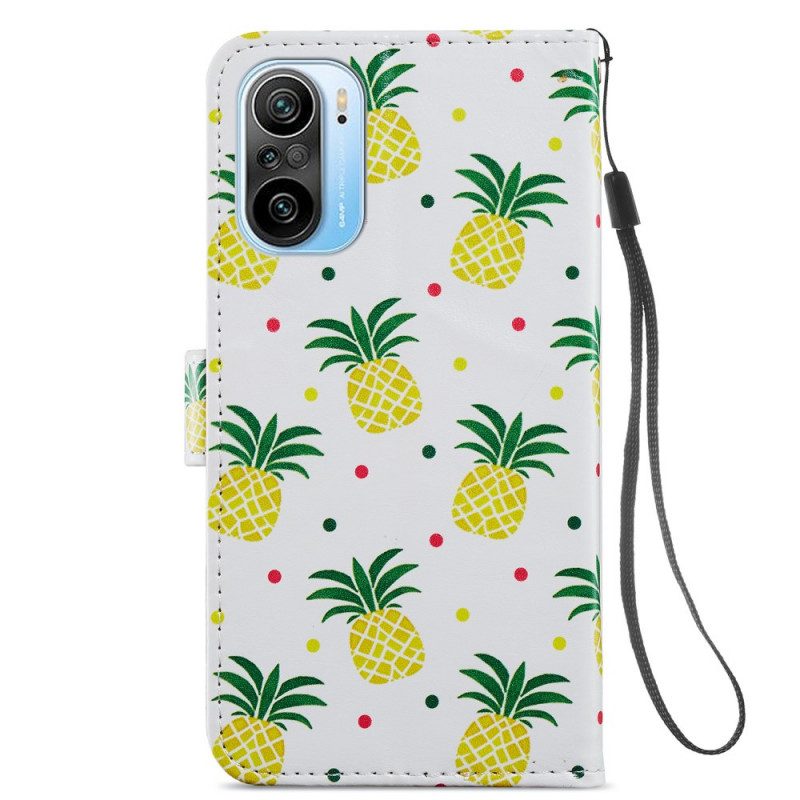 Folio-hoesje voor Poco F3 Meerdere Ananas