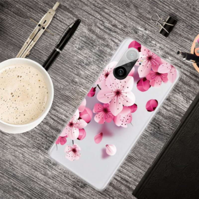 Hoesje voor Poco F3 Kleine Roze Bloemen