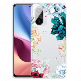 Telefoonhoesje voor Poco F3 Naadloze Aquarel Bloemen