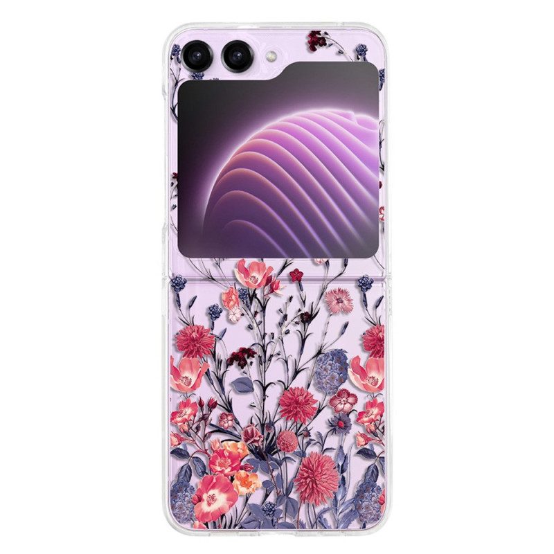 Case Hoesje Samsung Galaxy Z Flip 5 Telefoonhoesje Transparant Bloemrijk