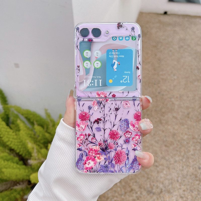 Case Hoesje Samsung Galaxy Z Flip 5 Telefoonhoesje Transparant Bloemrijk