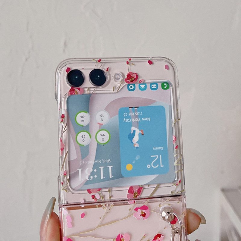 Case Hoesje Samsung Galaxy Z Flip 5 Telefoonhoesje Transparant Bloemrijk