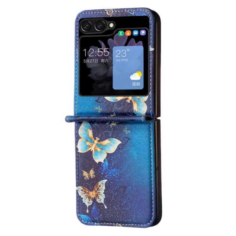 Case Hoesje Samsung Galaxy Z Flip 5 Telefoonhoesje Vlinders