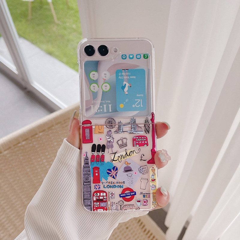 Hoesje Samsung Galaxy Z Flip 5 Transparant Londen