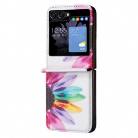 Hoesje Samsung Galaxy Z Flip 5 Waterverfbloem