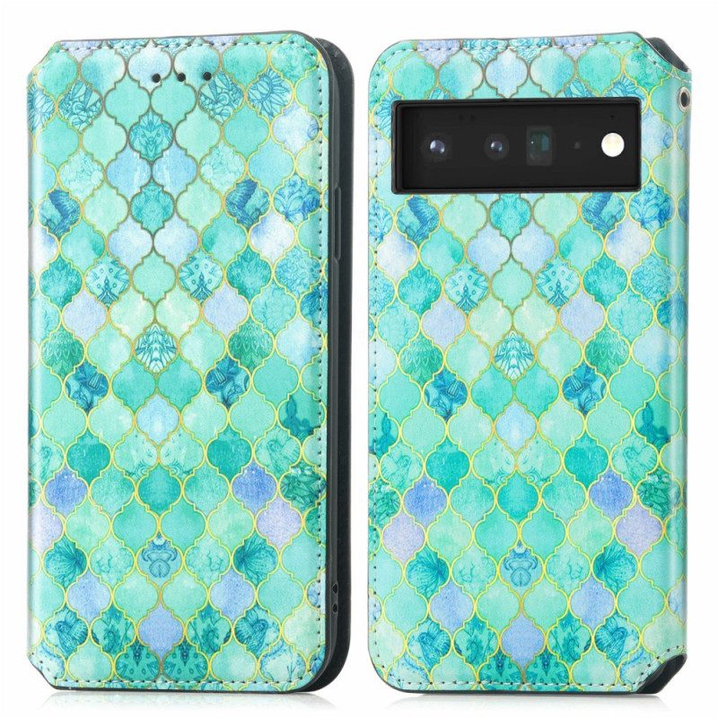 Bescherming Hoesje voor Google Pixel 6 Pro Folio-hoesje Caseneo Rfid-ontwerp