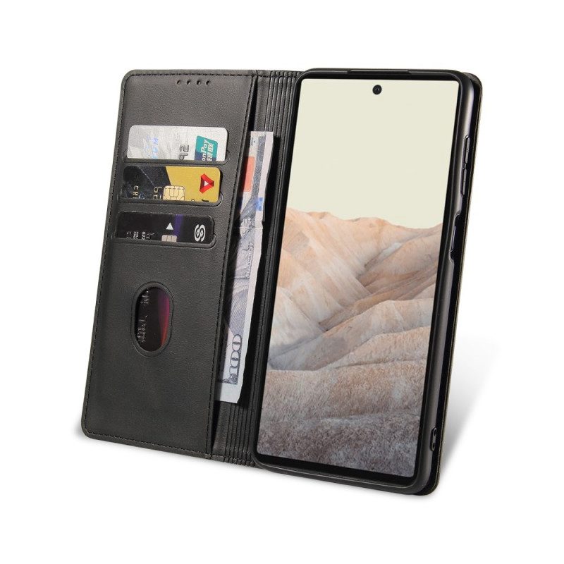 Bescherming Hoesje voor Google Pixel 6 Pro Folio-hoesje Magnetisch Leereffect