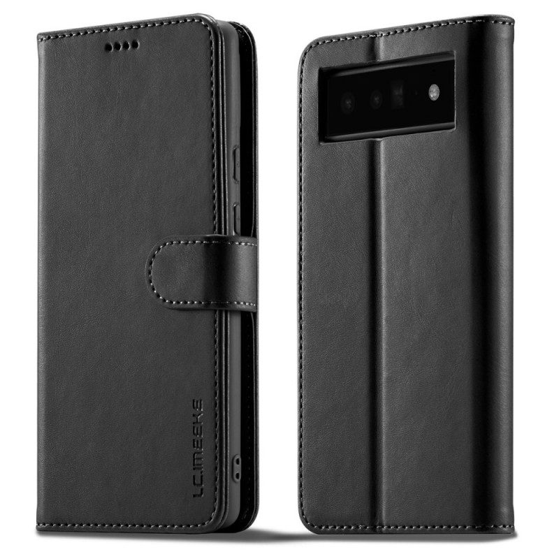 Flip Case voor Google Pixel 6 Pro Lc.imeeke Ledereffect