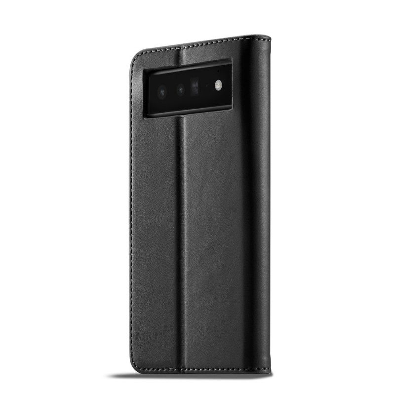 Flip Case voor Google Pixel 6 Pro Lc.imeeke Ledereffect